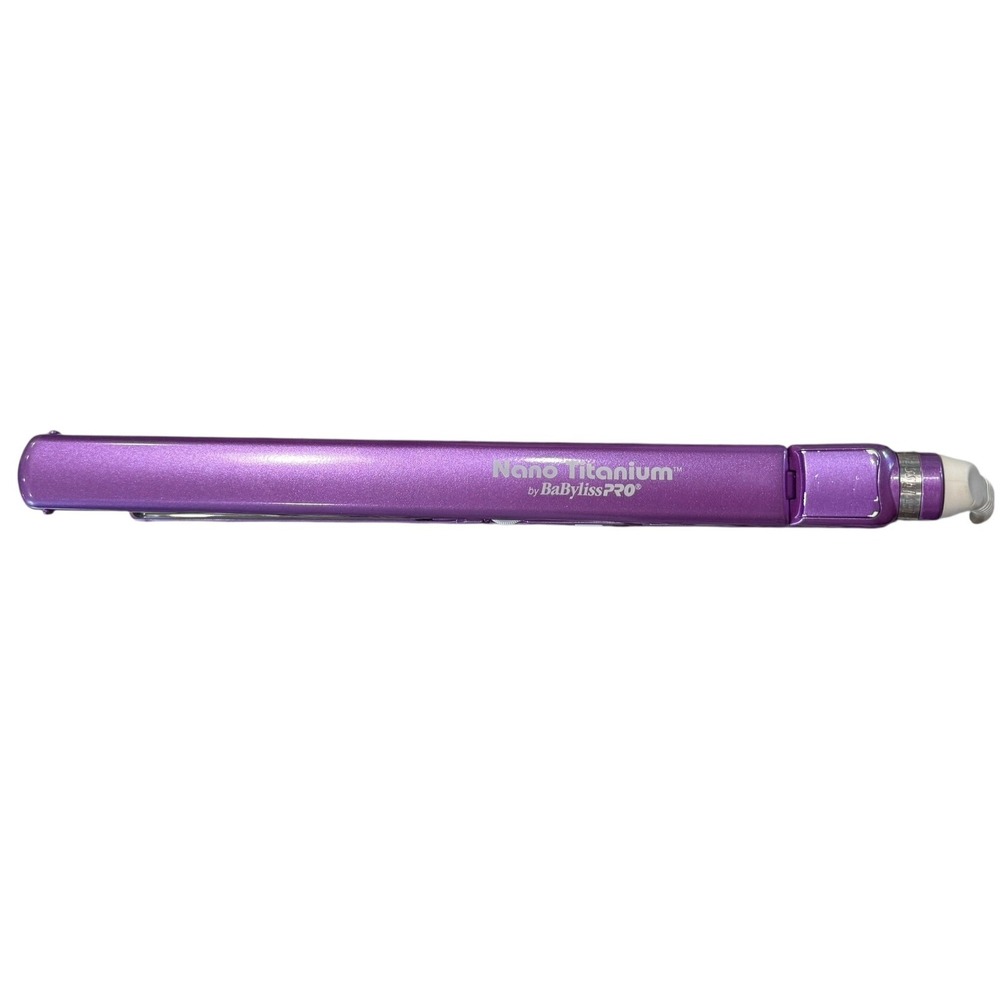 Babyliss Pro Nano Titanium Purple 1" Thin Flat Iron Straightening BABNTPR3072T